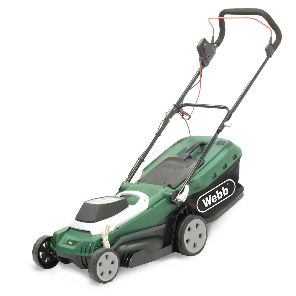 Webb WEER37RR Supreme 37cm (15") Electric Rotary Lawn Mower with Rear Roller