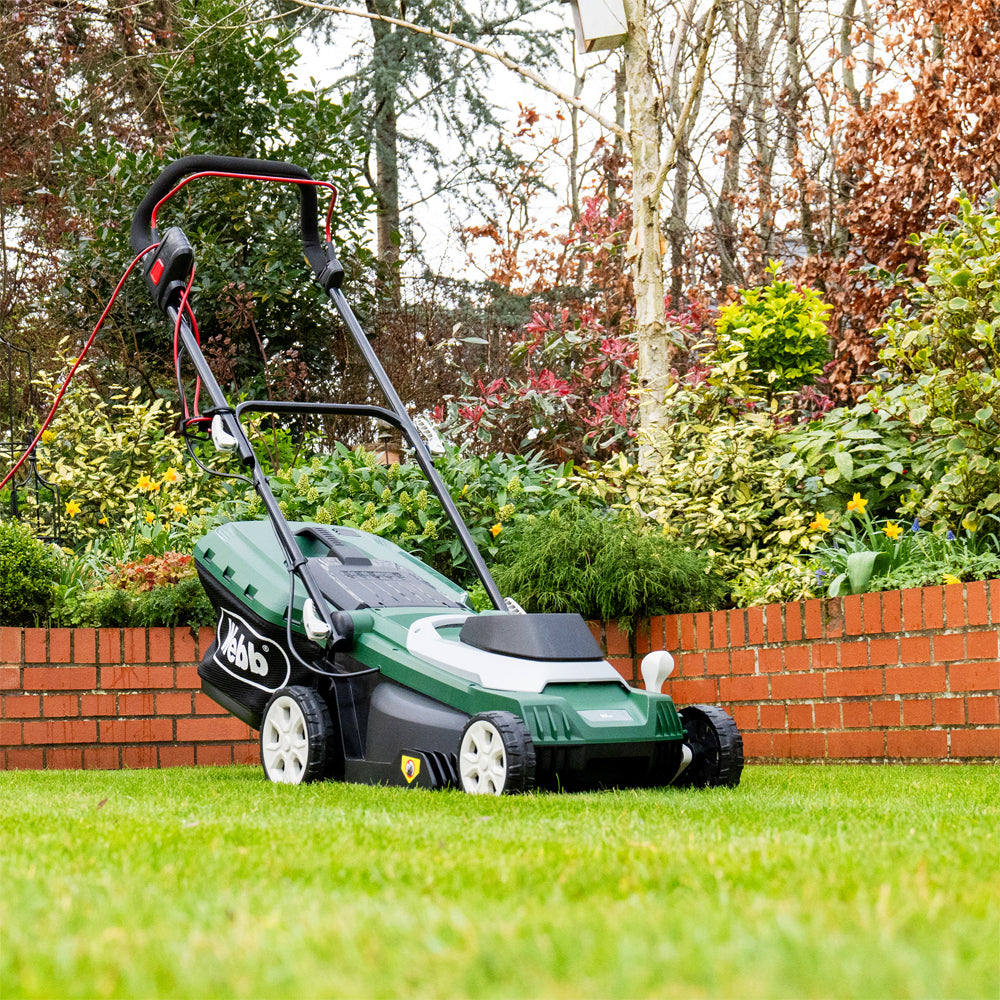 Webb WEER37RR Supreme 37cm (15") Electric Rotary Lawn Mower with Rear Roller