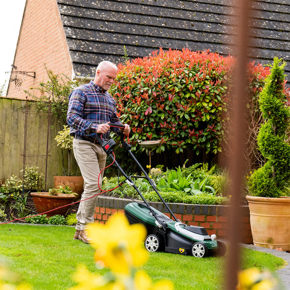 Webb WEER37RR Supreme 37cm (15") Electric Rotary Lawn Mower with Rear Roller
