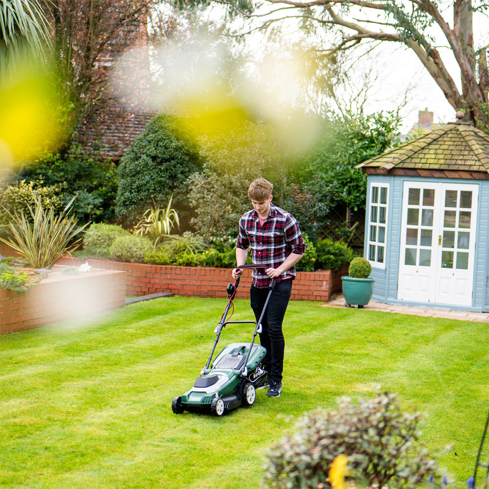 Webb WEER37RR Supreme 37cm (15") Electric Rotary Lawn Mower with Rear Roller