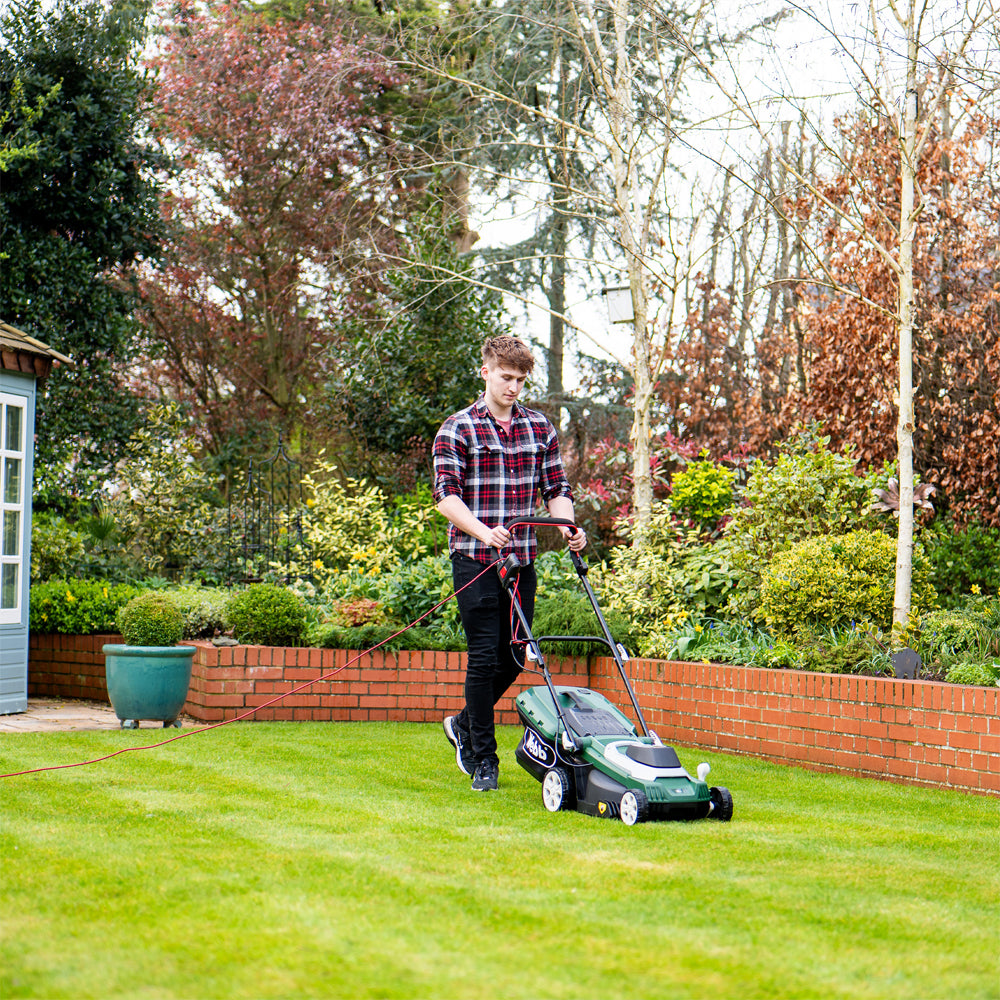 Webb WEER37RR Supreme 37cm (15") Electric Rotary Lawn Mower with Rear Roller