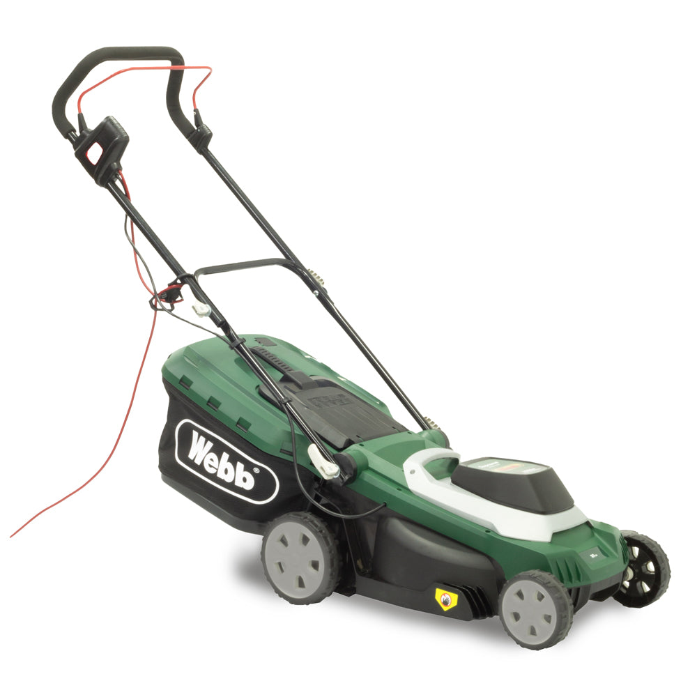 Webb WEER37RR Supreme 37cm (15") Electric Rotary Lawn Mower with Rear Roller