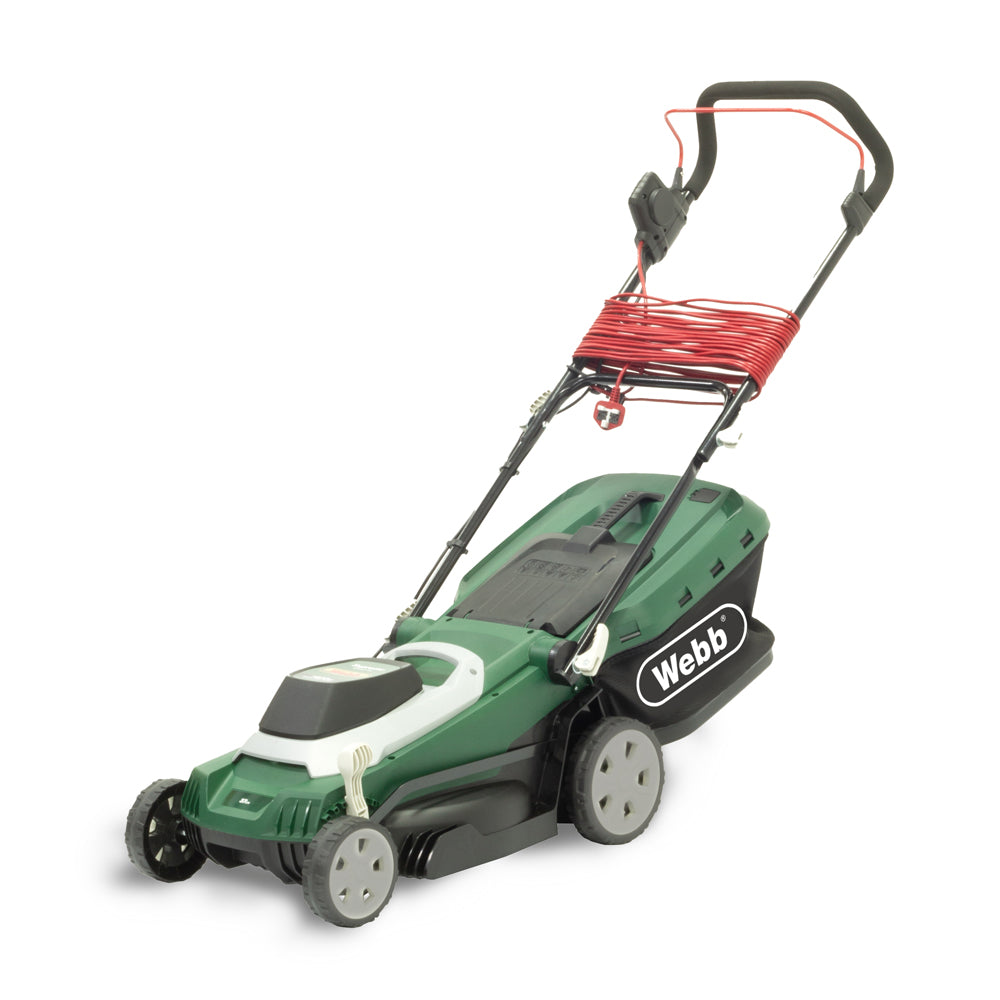 Webb WEER37RR Supreme 37cm (15") Electric Rotary Lawn Mower with Rear Roller
