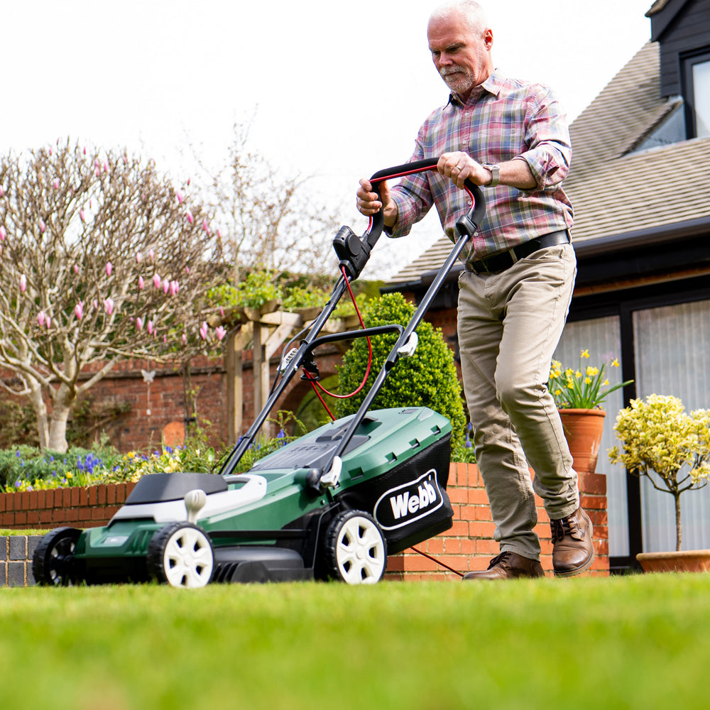 Webb WEER40RR Supreme 40cm (16") Electric Rotary Lawn Mower with Rear Roller
