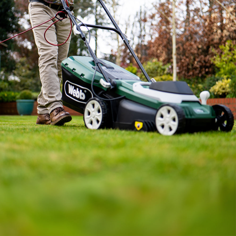 Webb WEER40RR Supreme 40cm (16") Electric Rotary Lawn Mower with Rear Roller