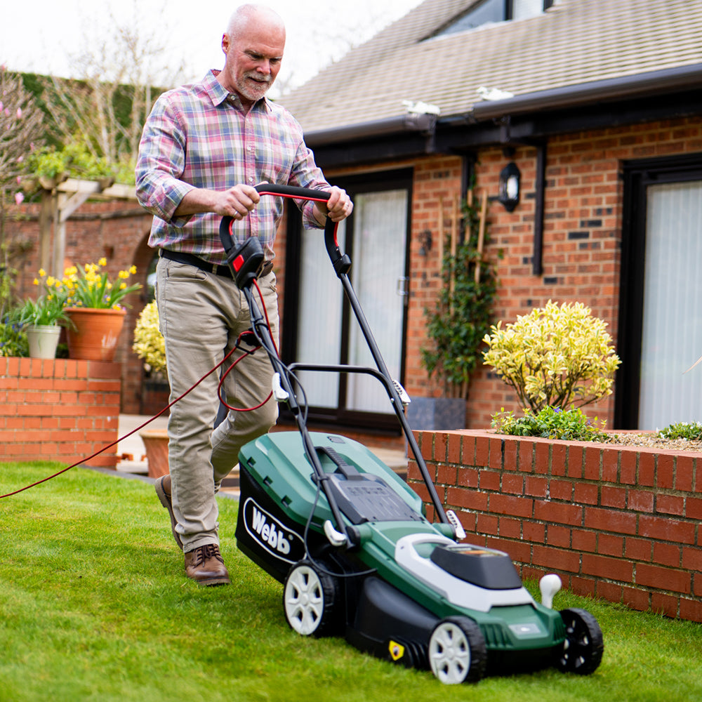 Webb WEER40RR Supreme 40cm (16") Electric Rotary Lawn Mower with Rear Roller