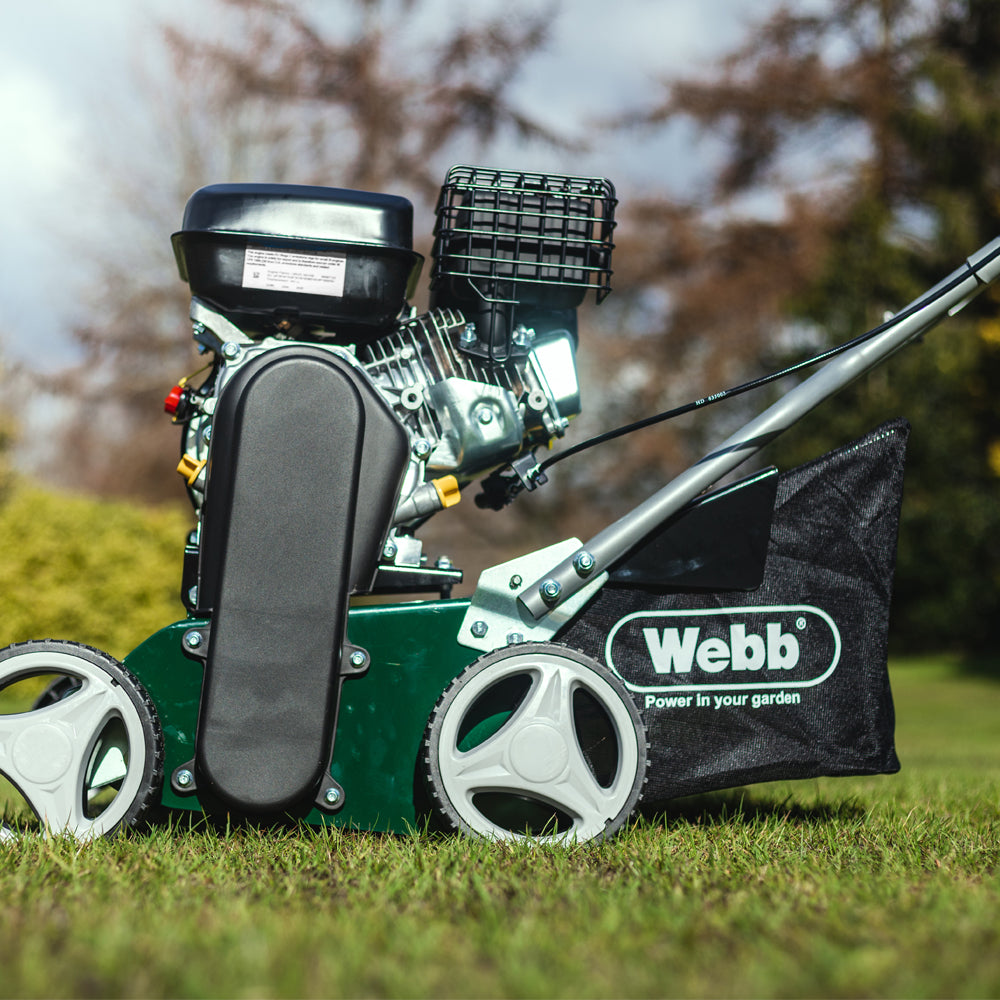 Webb WEPS400 Petrol Lawn Scarifier & Raker