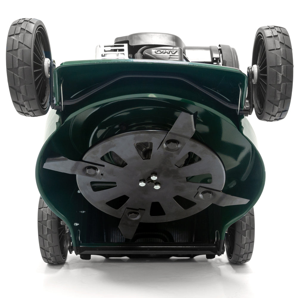 Webb WER18HW4 Supreme 4-in-1 Hi-Wheel Self-Propelled Petrol Lawn Mower with 4-Swing Tip Blade