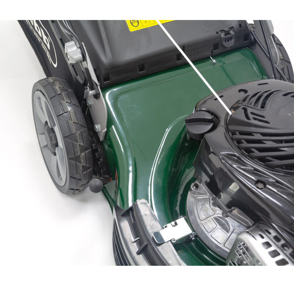 Webb WER18HW4 Supreme 4-in-1 Hi-Wheel Self-Propelled Petrol Lawn Mower with 4-Swing Tip Blade