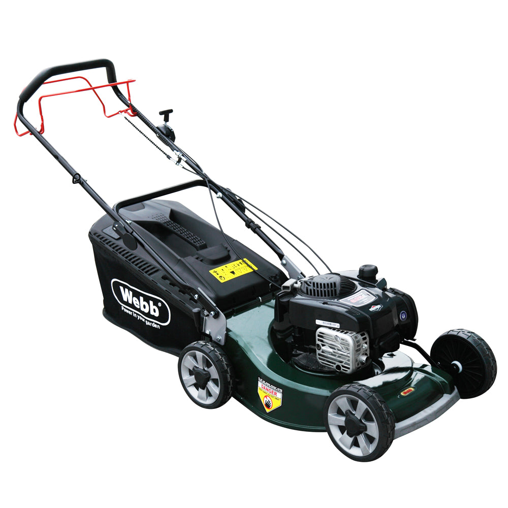 Webb WER19ALSP 48cm Disc Blade 3-in-1 Self-Propelled Petrol Lawn Mower