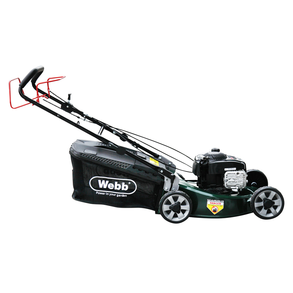Webb WER19ALSP 48cm Disc Blade 3-in-1 Self-Propelled Petrol Lawn Mower