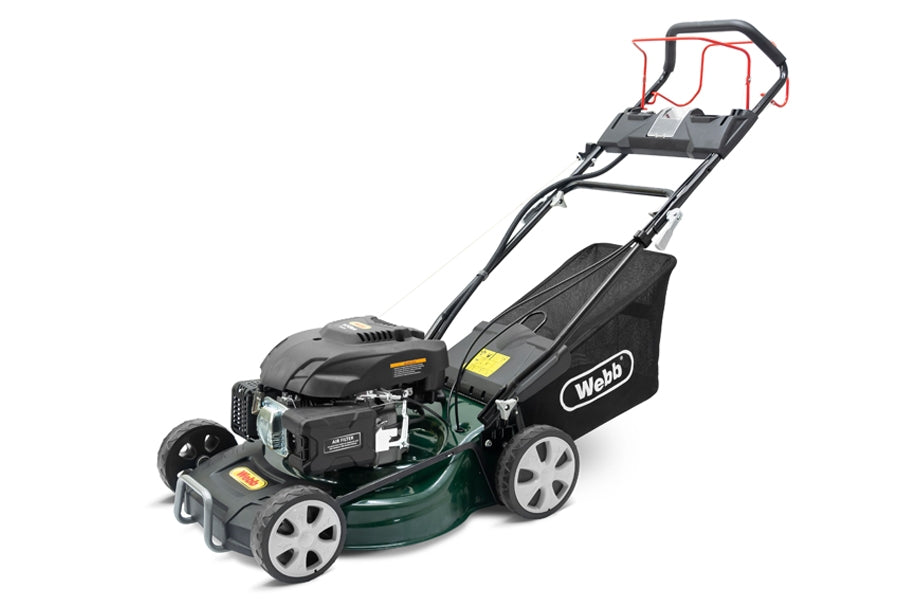 Webb WER460ES Classic 46cm (18") 4-in-1 Self-Propelled Electric Start Petrol Lawn Mower