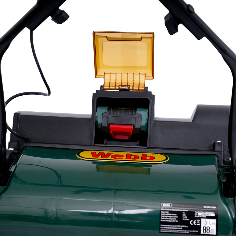 Webb WEV2012RB4 20V Cordless Cylinder Mower (with 4Ah Battery & Charger)