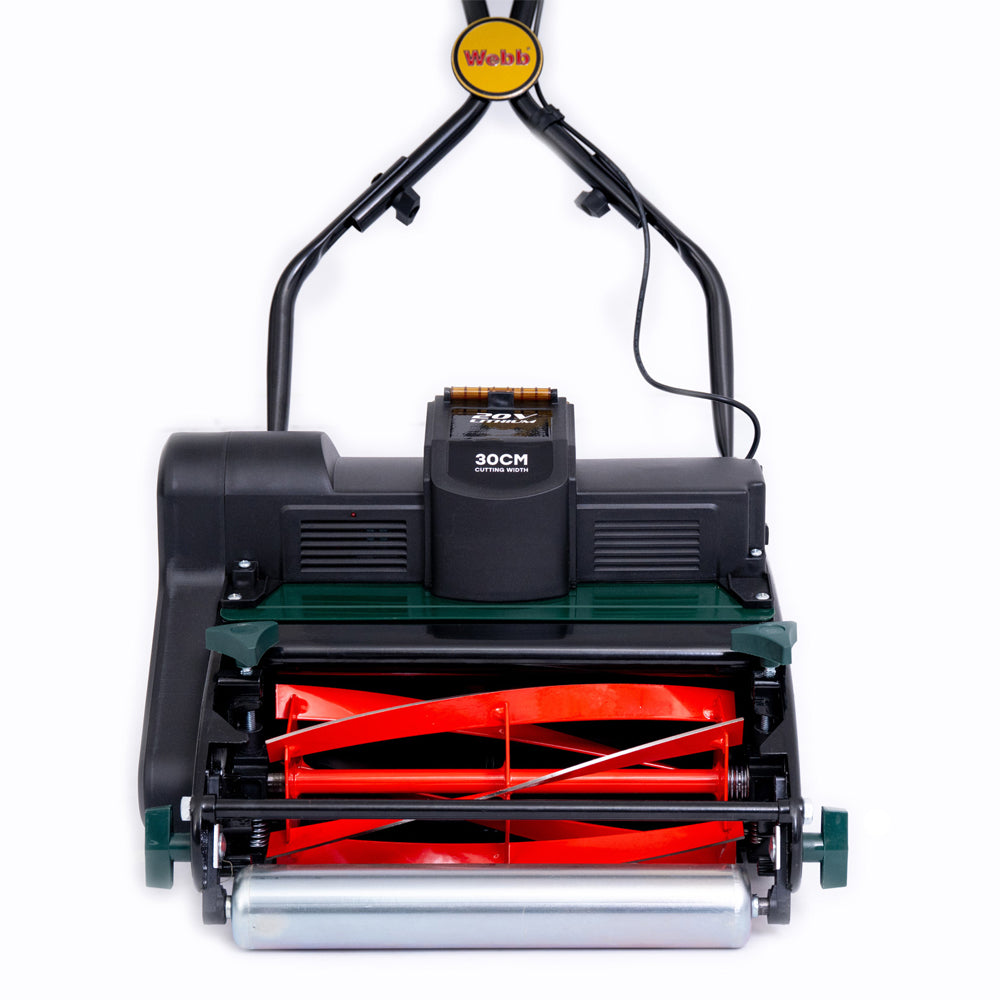 Webb WEV2012RB4 20V Cordless Cylinder Mower (with 4Ah Battery & Charger)