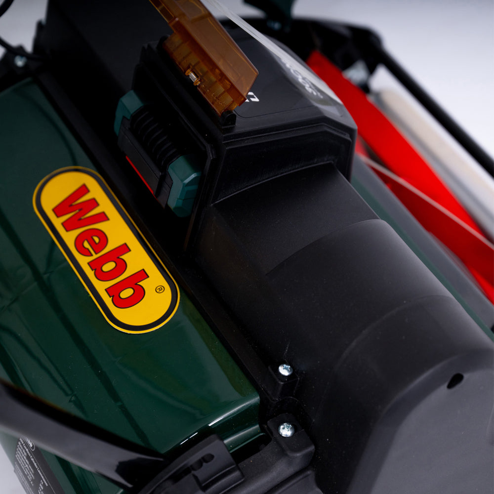 Webb WEV2012RB4 20V Cordless Cylinder Mower (with 4Ah Battery & Charger)