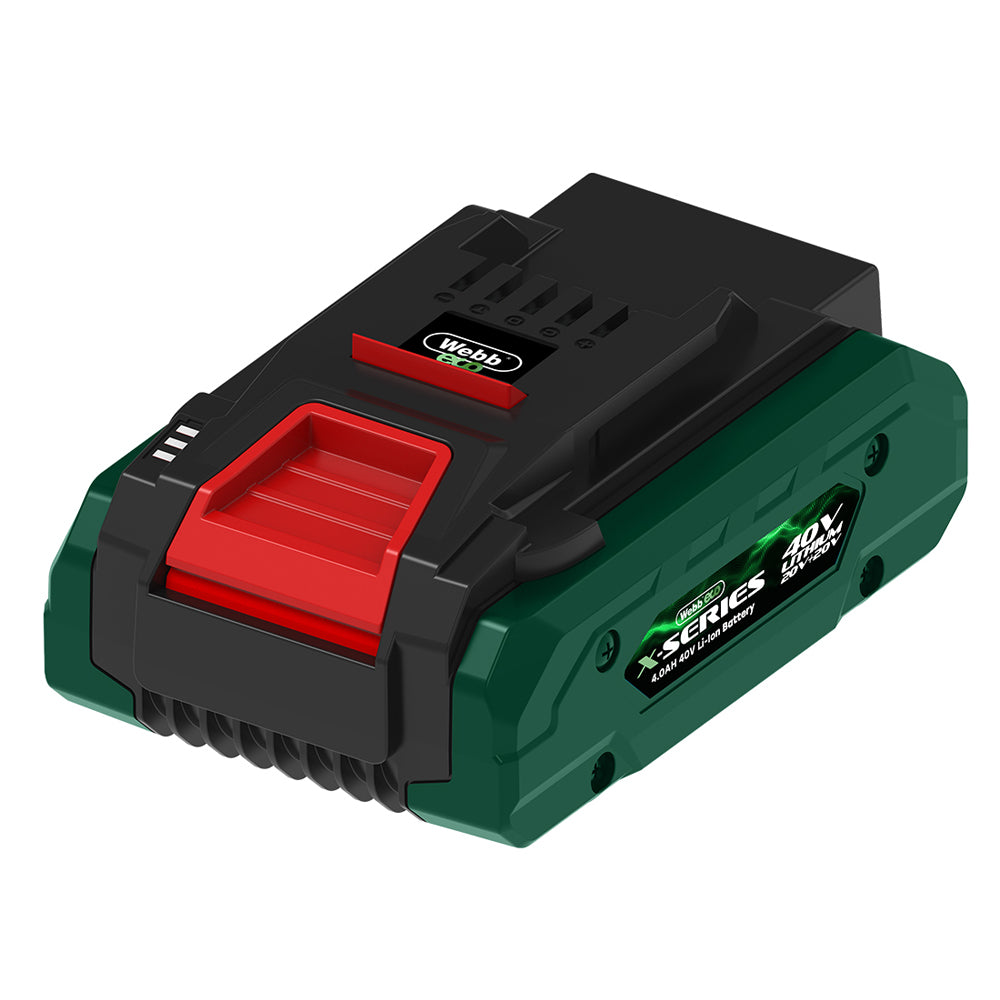 Webb Eco WEV20X2ABB4X X-Series 40V (20V+20V) Cordless Leaf Blower (with 2 x 4Ah Batteries & Twin USB Charger)