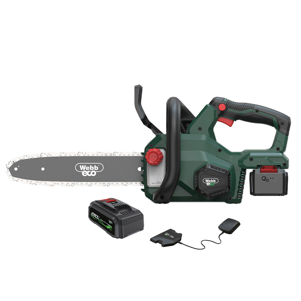 Webb Eco WEV20CS25B4 20V Cordless Chainsaw (with 4Ah Battery & Charger)