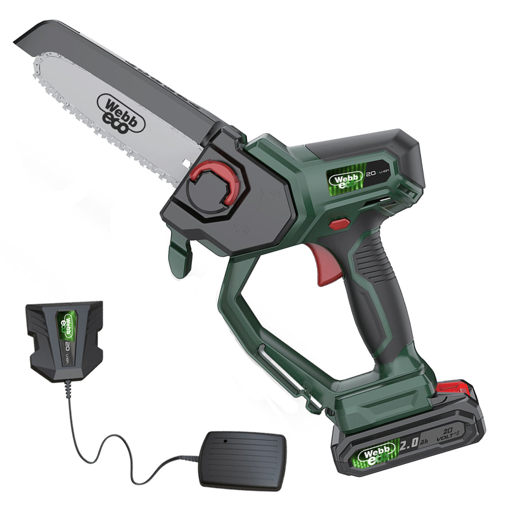 Webb Eco WEV20PSB2 20V Cordless Mini Pruning Saw (with 2Ah Battery & Charger)