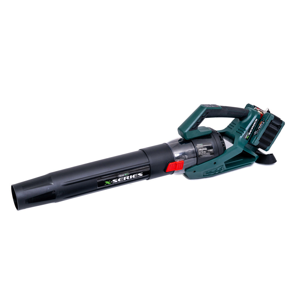 Webb Eco WEV20X2ABB4X X-Series 40V (20V+20V) Cordless Leaf Blower (with 2 x 4Ah Batteries & Twin USB Charger)