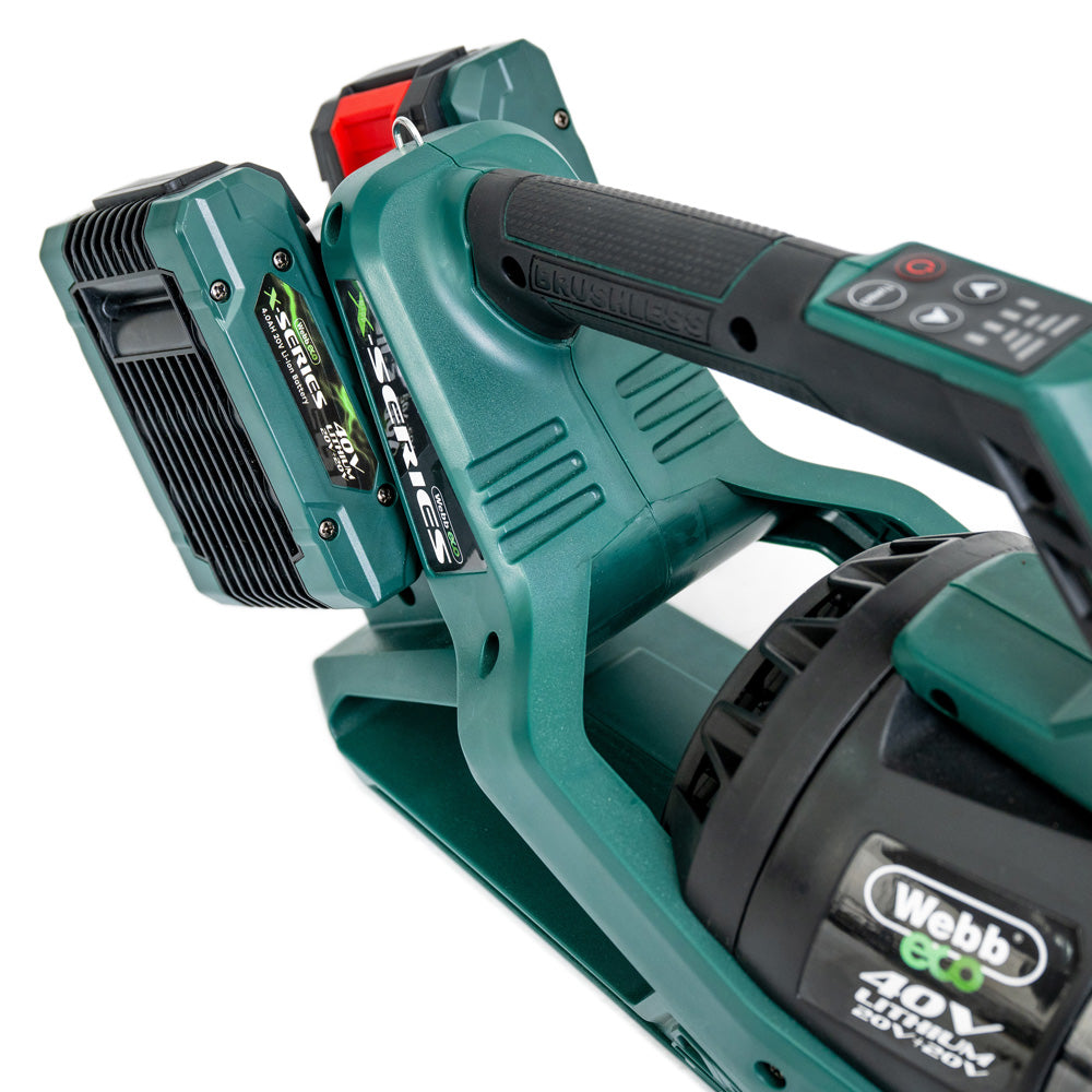 Webb Eco WEV20X2ABB4X X-Series 40V (20V+20V) Cordless Leaf Blower (with 2 x 4Ah Batteries & Twin USB Charger)