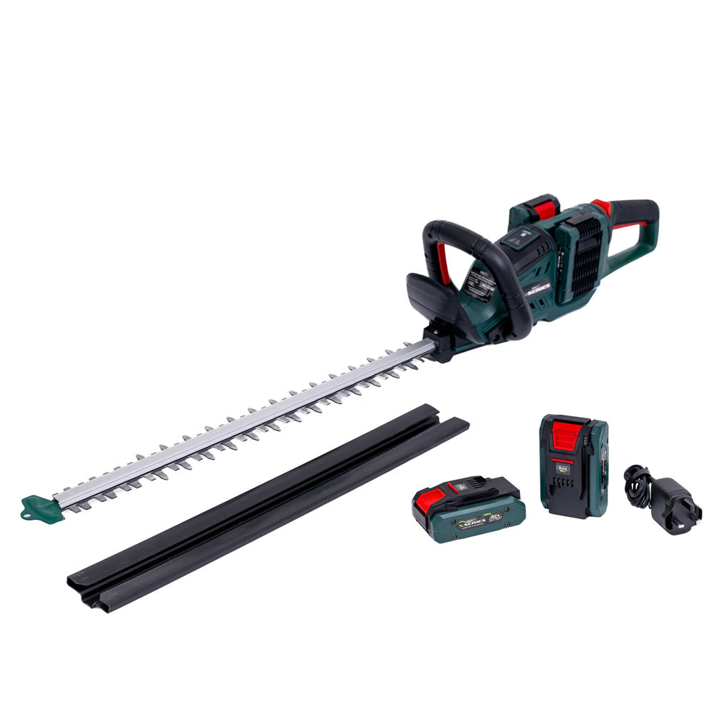 Webb Eco WEV20X2HT61B4X X-Series 40V (20V+20V) Cordless Hedge Trimmer (with 2 x 4Ah Batteries & Twin USB Charger)