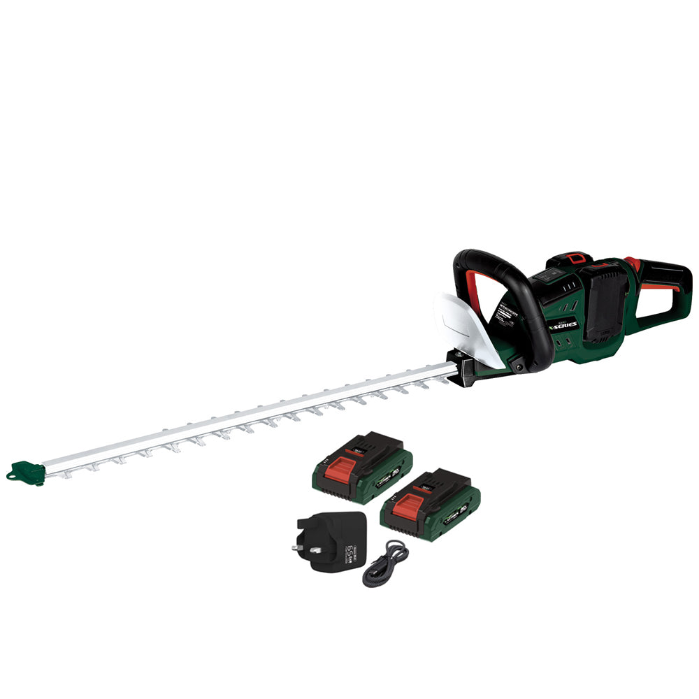 Webb Eco WEV20X2HT61B4X X-Series 40V (20V+20V) Cordless Hedge Trimmer (with 2 x 4Ah Batteries & Twin USB Charger)