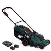 Webb Eco WEV20X2LM38RRB4 X-Series 40V (20V+20V) Push Rear Roller Cordless Lawn Mower (with 2 x 4Ah Batteries & Twin Charger)