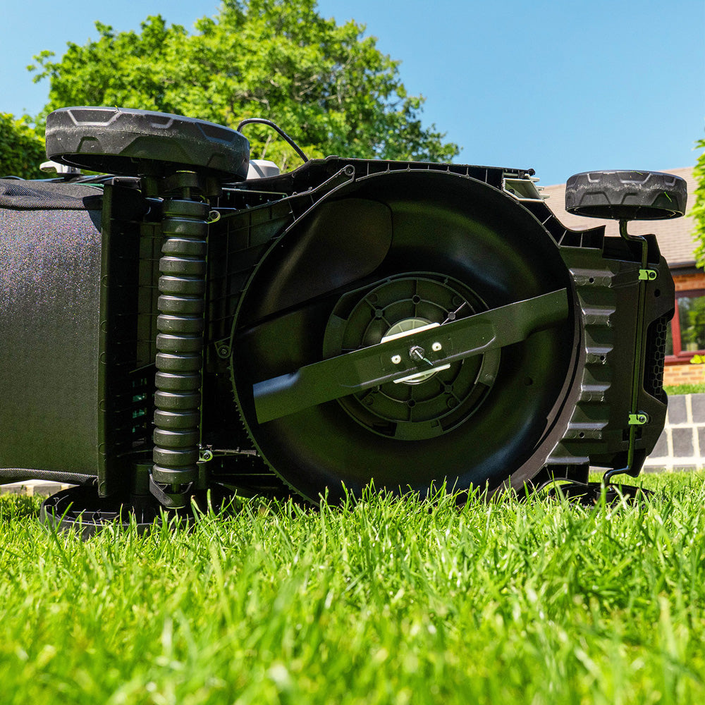 Webb Eco WEV20X2LM38RRB4 X-Series 40V (20V+20V) Push Rear Roller Cordless Lawn Mower (with 2 x 4Ah Batteries & Twin Charger)