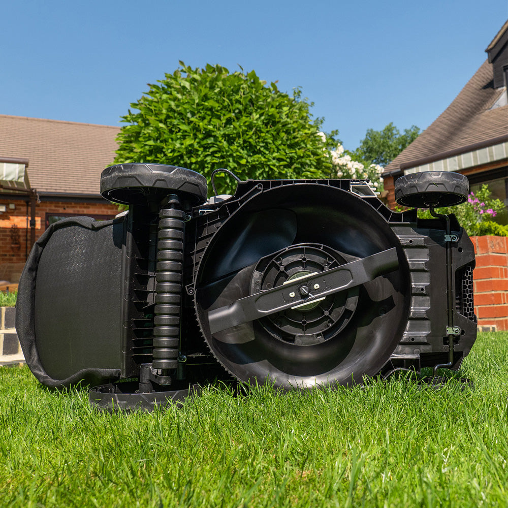 Webb Eco WEV20X2LM38RRB4 X-Series 40V (20V+20V) Push Rear Roller Cordless Lawn Mower (with 2 x 4Ah Batteries & Twin Charger)