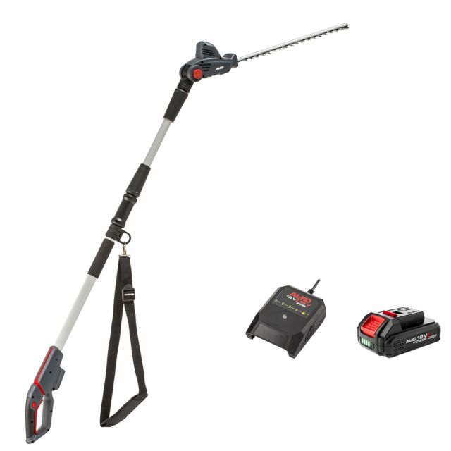 AL-KO Comfort 18V/36V HTAD 1845 18V Cordless Long Reach Hedge Trimmer (with 2Ah Battery & 1A Charger)