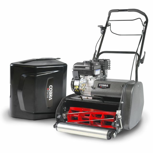 Cobra Fortis 17B 43cm/17" Self-Propelled Petrol Cylinder Lawn Mower