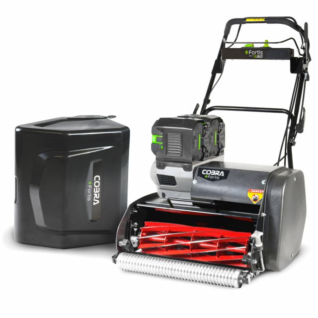 Cobra Fortis 20FTE 51cm/20" Fine Turf Battery-Powered Cylinder Lawn Mower (with 2 x EGO 6Ah 56V Batteries & Rapid Charger)