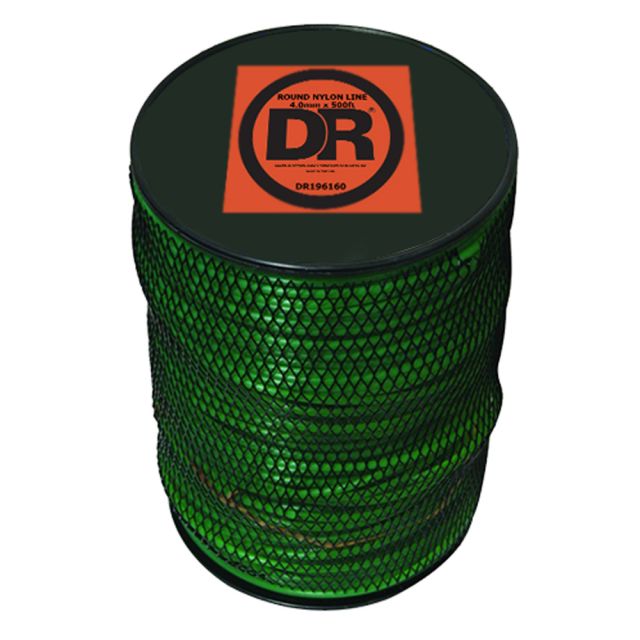 DR Round Trimmer Line - 4.0mm 500ft Roll - Green