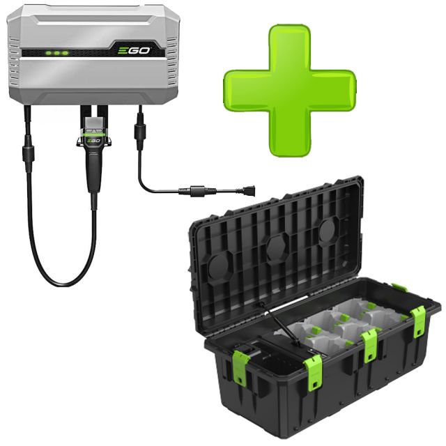 EGO Power+ CHU6000 Multi-Port Battery Charging Case + CHV1600E Charger Kit
