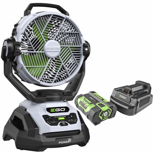 EGO Power+ FN1000E-K1252 25cm 56V Cordless Misting Fan (with 2.5Ah Battery & Charger) 