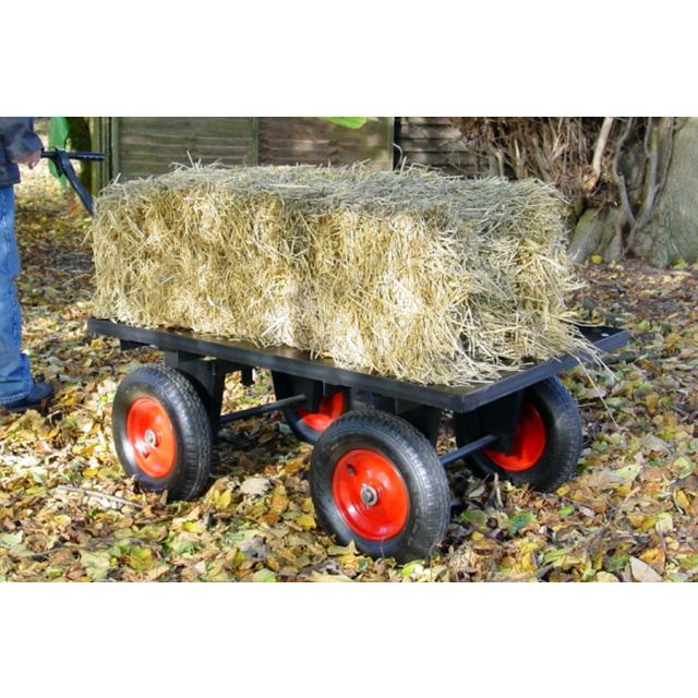 SCH FBT2 48" Long Four Wheel Flat Bed Trailer