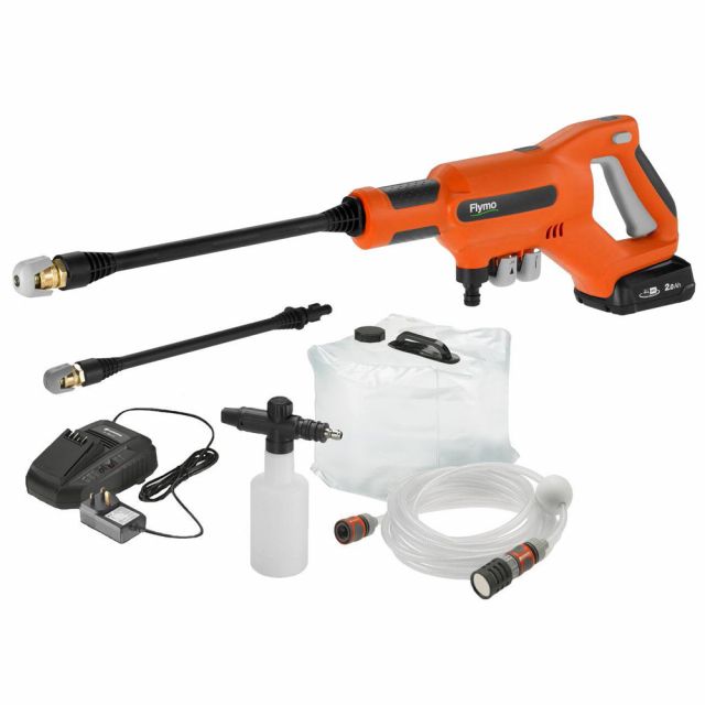 Flymo EasiClean Li Plus 18V Cordless Pressure Washer (with 2.0Ah Battery & Charger)