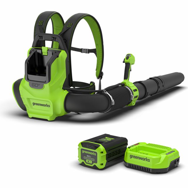 GreenWorks Pro BL2406BK5 60V Cordless Backpack Blower (with 5Ah Battery & Charger )