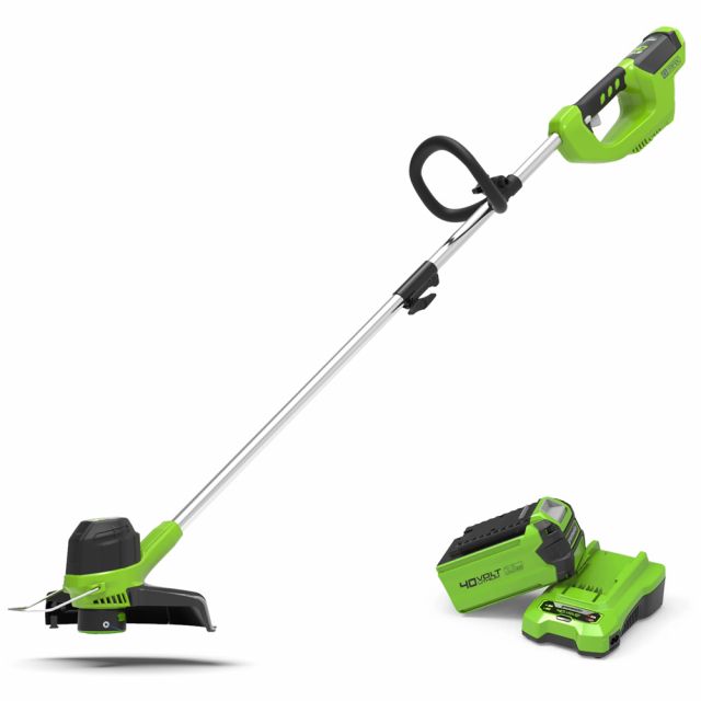GreenWorks G40LTK2 G-MAX 40V Front Mount Cordless Grass Trimmer (with 1 x 2Ah Battery and 2A Charger) 