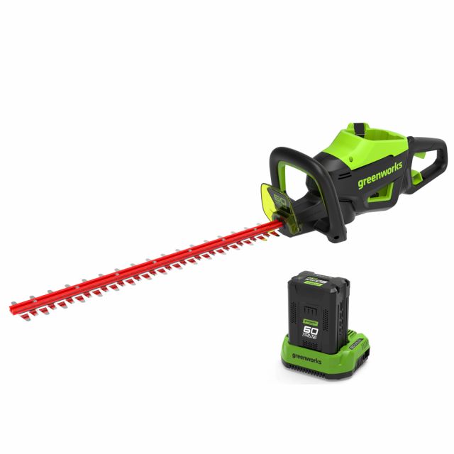 GreenWorks Pro GD60HT66K2 60V Cordless Hedge Trimmer (with 2Ah Battery & 2A Charger) 