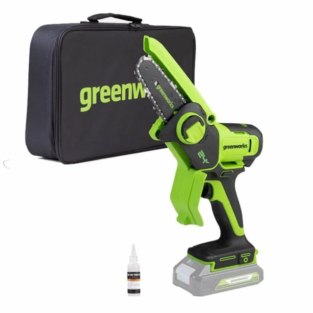 GreenWorks G24MCS10 24V Cordless Mini Pruning Chainsaw (Bare Tool) 