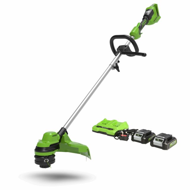 GreenWorks GD24X2LTK2X 48V (2 x 24V)  Cordless Grass Trimmer (with 2 x 2Ah Batteries & 2A Charger) 