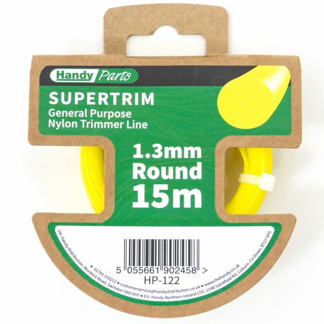 Handy Parts Supertrim 15m x 1.3mm Round Nylon Trimmer Line 