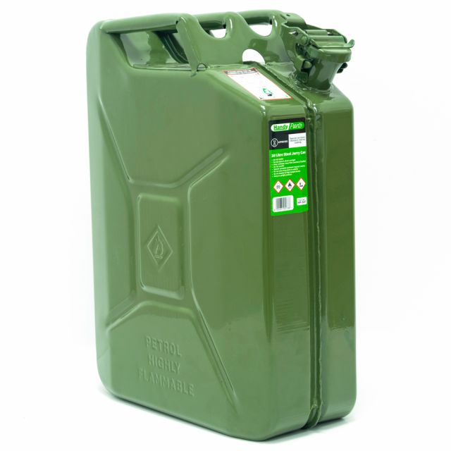 Handy Parts 20 Litre Green Steel Jerry Can