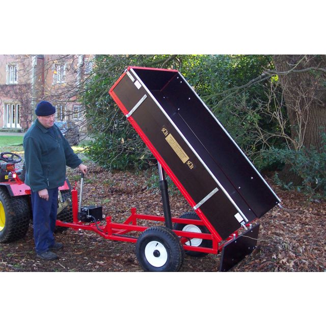 SCH Two-Wheel Hydraulic Tipping Trailer - Manual Action Hydraulic Pump - HTRLM