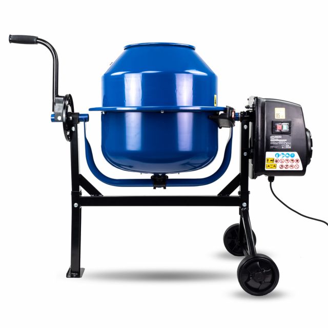 Hyundai HYCM63E 63 Litre Portable 220W Electric Cement / Concrete Mixer