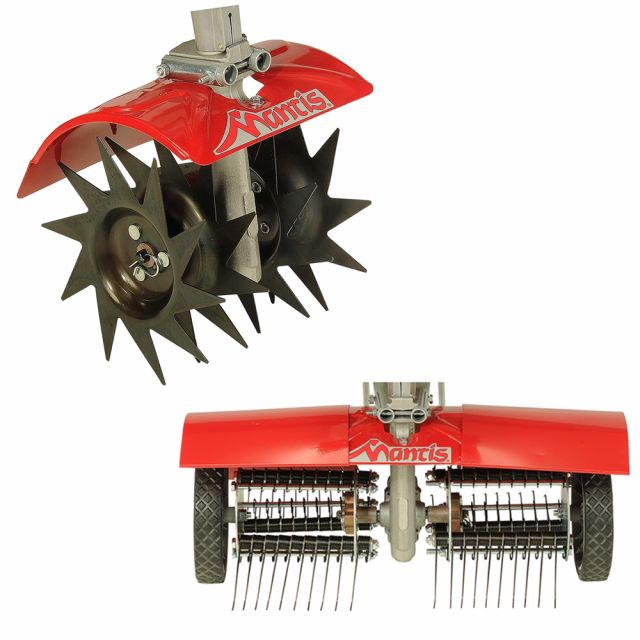 Mantis 7321 Tiller Lawn Aerator / Dethatcher Attachment Combo