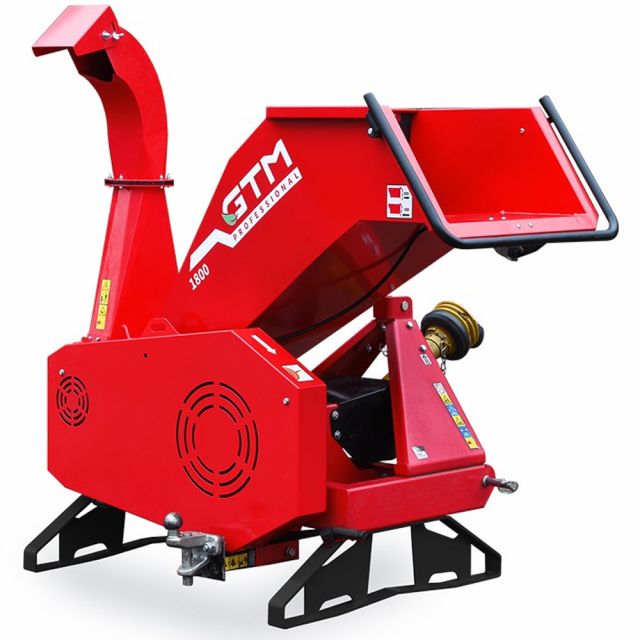 GTM Professional GTS1800P 14cm Wood Chipper with 3-Point Linkage Category 1 Mounting