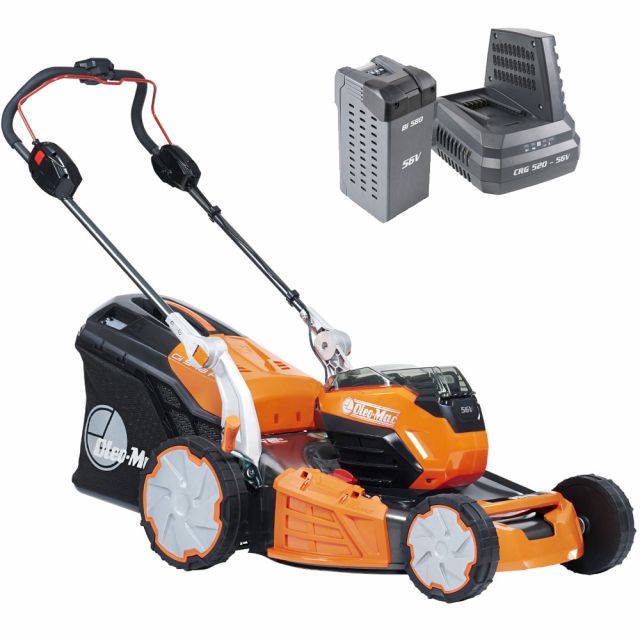 Oleo-Mac Gi 548 P Allroad Plus 4 4-in-1 56V Cordless Push Lawn Mower (with 1 x 8Ah Battery & Fast Charger)