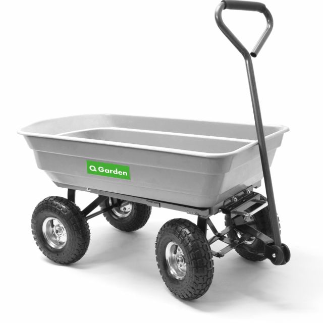 Q Garden QGPGC 150kg Poly Dump Cart